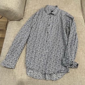 Men’s Long Sleeve Floral Print Sport Shirt